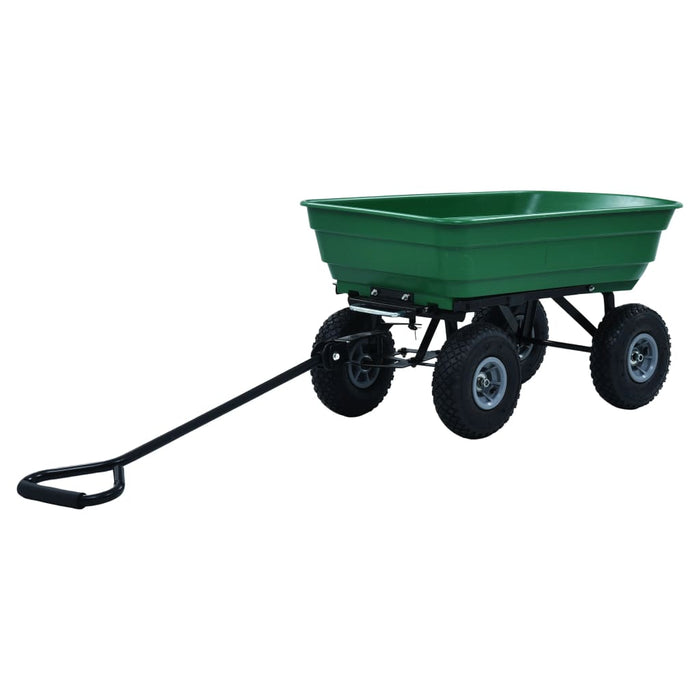 Cărucior manual de grădină basculabil, verde, 300 kg, 75 L - WALTI WALTI