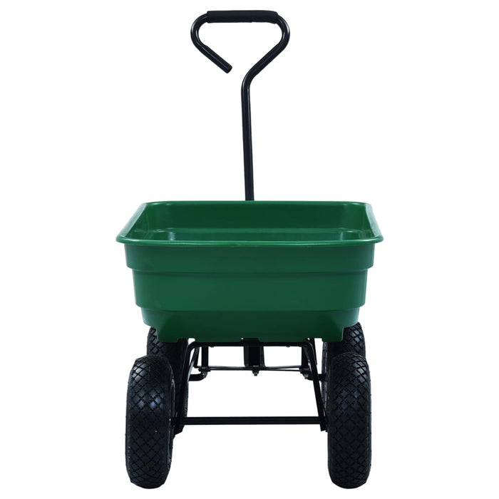 Cărucior manual de grădină basculabil, verde, 300 kg, 75 L - WALTI WALTI