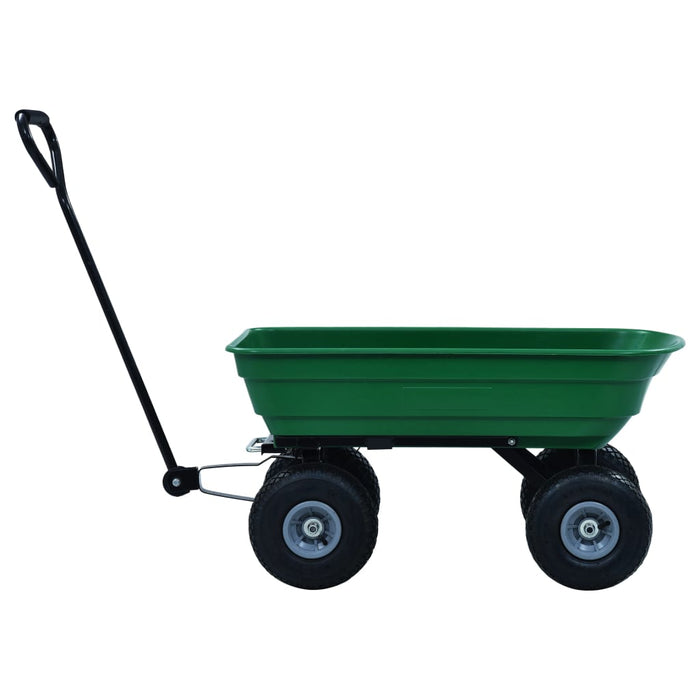 Cărucior manual de grădină basculabil, verde, 300 kg, 75 L - WALTI WALTI