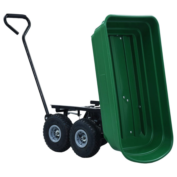Cărucior manual de grădină basculabil, verde, 300 kg, 75 L - WALTI WALTI