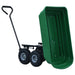 Cărucior manual de grădină basculabil, verde, 300 kg, 75 L - WALTI WALTI