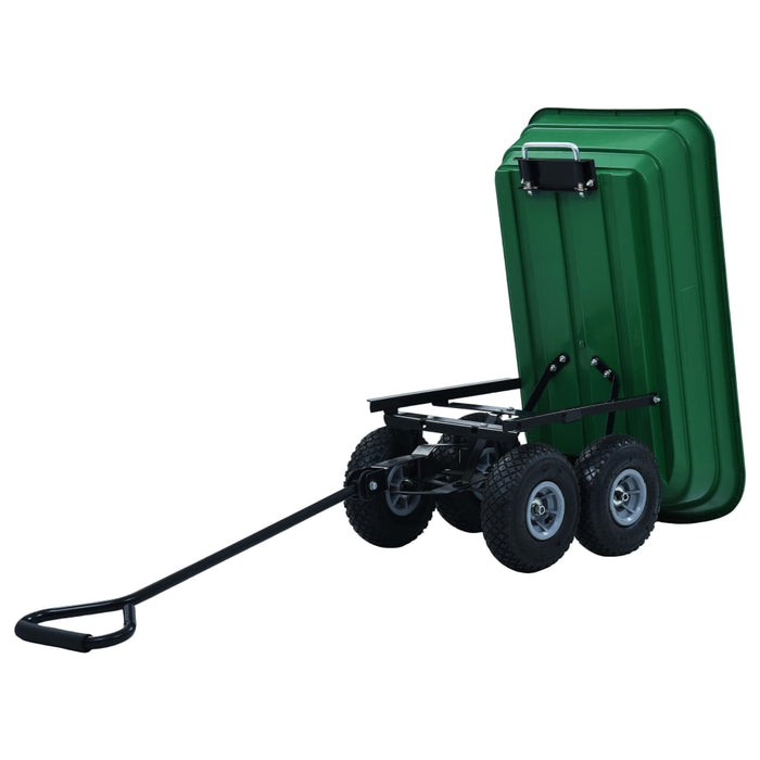 Cărucior manual de grădină basculabil, verde, 300 kg, 75 L - WALTI WALTI