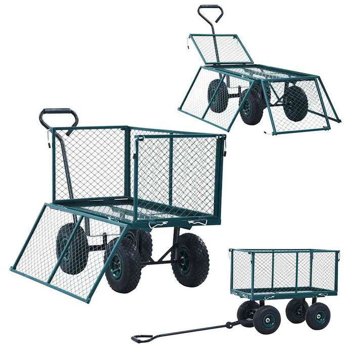 Cărucior manual de grădină, verde, 350 kg - WALTI WALTI
