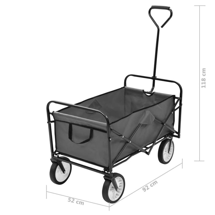 Cărucior manual pliabil, gri, oțel - WALTI WALTI