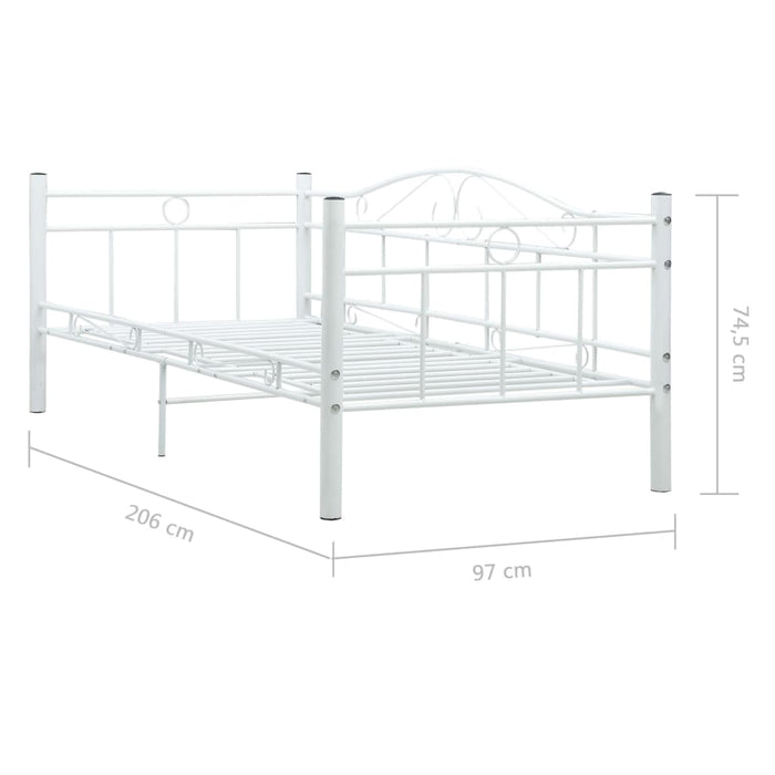 Cadru pat de zi, alb, 90x200 cm, metal - WALTI WALTI