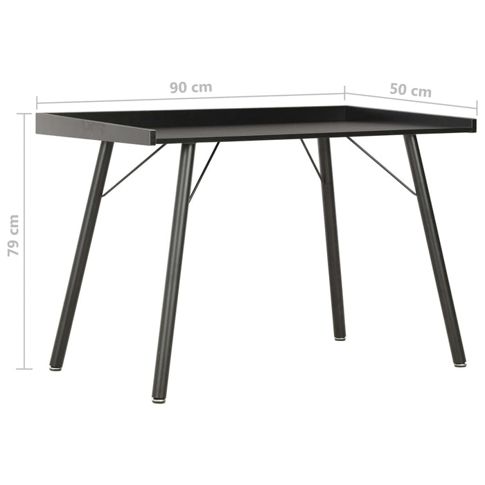 Birou, negru, 90 x 50 x 79 cm - WALTI WALTI