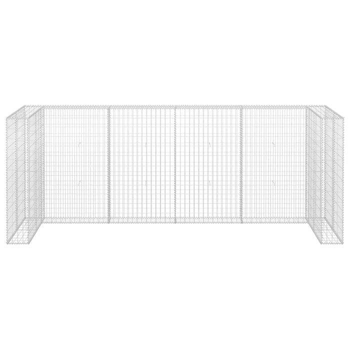 Perete gabion pentru pubele, 320x100x120 cm, oțel galvanizat - WALTI WALTI