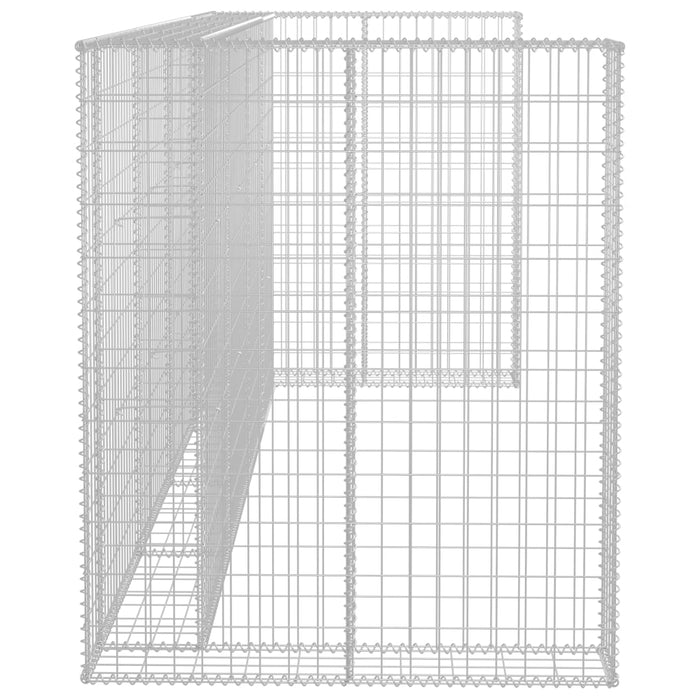 Perete gabion pentru pubele, 320x100x120 cm, oțel galvanizat - WALTI WALTI