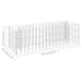 Strat înălțat gabion, 90 x 30 x 30 cm, oțel galvanizat - WALTI WALTI