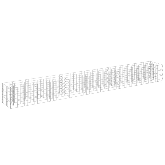 Strat înălțat gabion, 270 x 30 x 30 cm, oțel galvanizat - WALTI WALTI