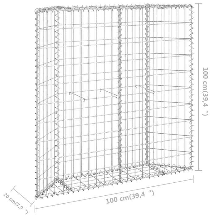 Strat înălțat gabion trapez, 100x20x100 cm, oțel galvanizat - WALTI WALTI