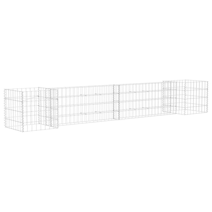 Jardinieră gabion în formă de H, 260 x 40 x 40 cm, sârmă oțel - WALTI WALTI