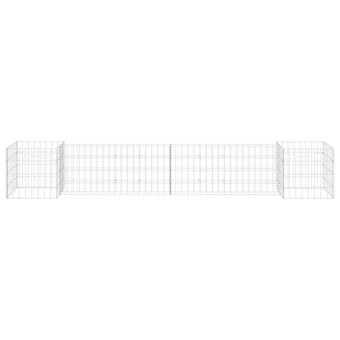 Jardinieră gabion în formă de H, 260 x 40 x 40 cm, sârmă oțel - WALTI WALTI