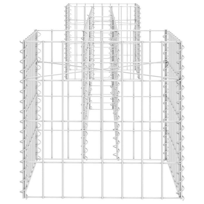 Jardinieră gabion în formă de H, 260 x 40 x 40 cm, sârmă oțel - WALTI WALTI