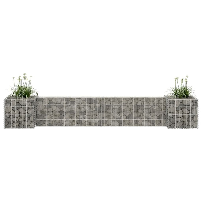Jardinieră gabion în formă de H, 260 x 40 x 40 cm, sârmă oțel - WALTI WALTI