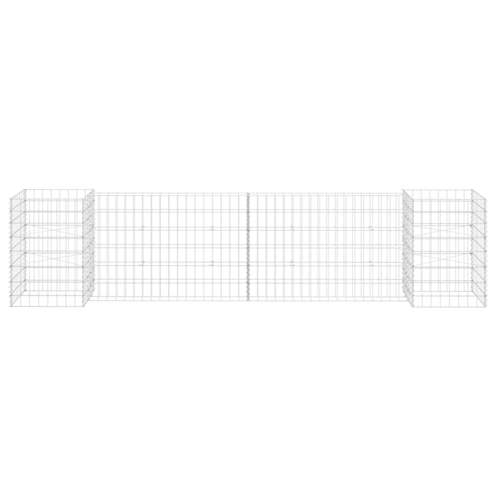 Jardinieră gabion în formă de H, sârmă oțel, 260 x 40 x 60 cm - WALTI WALTI