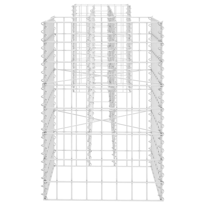 Jardinieră gabion în formă de H, sârmă oțel, 260 x 40 x 60 cm - WALTI WALTI