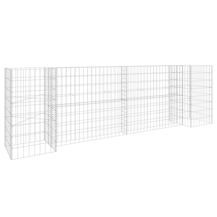 Jardinieră gabion în formă de H, 260 x 40 x 80 cm, sârmă oțel - WALTI WALTI