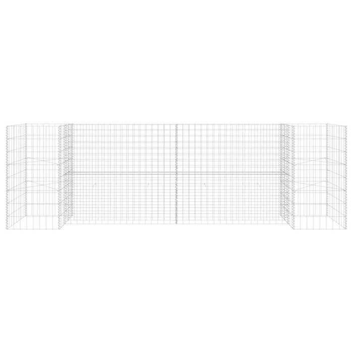Jardinieră gabion în formă de H, 260 x 40 x 80 cm, sârmă oțel - WALTI WALTI