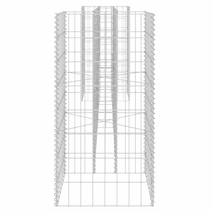 Jardinieră gabion în formă de H, 260 x 40 x 80 cm, sârmă oțel - WALTI WALTI