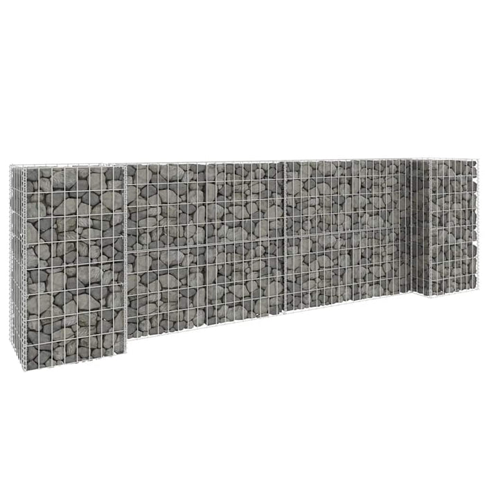 Jardinieră gabion în formă de H, 260 x 40 x 80 cm, sârmă oțel - WALTI WALTI