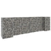 Jardinieră gabion în formă de H, 260 x 40 x 80 cm, sârmă oțel - WALTI WALTI