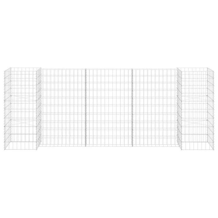 Jardinieră gabion în formă de H, 260 x 40 x 100 cm, sârmă oțel - WALTI WALTI