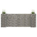Jardinieră gabion în formă de H, 260 x 40 x 100 cm, sârmă oțel - WALTI WALTI