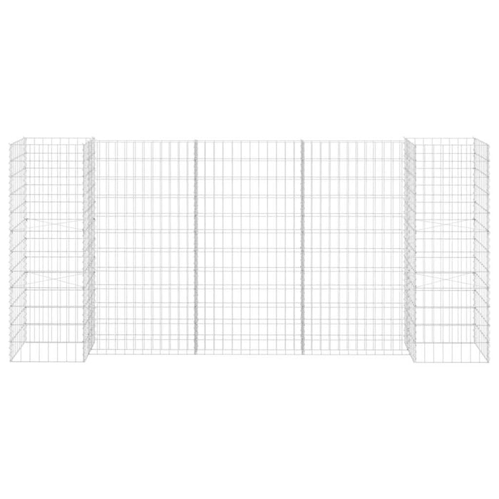 Jardinieră gabion în formă de H, sârmă oțel, 260 x 40 x 120 cm - WALTI WALTI