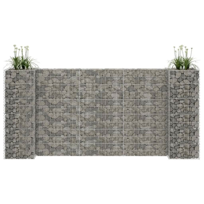 Jardinieră gabion în formă de H, sârmă oțel, 260 x 40 x 120 cm - WALTI WALTI