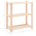 Raft depozitare 3 niveluri, 80x38x90cm, lemn masiv pin, 150kg - WALTI WALTI