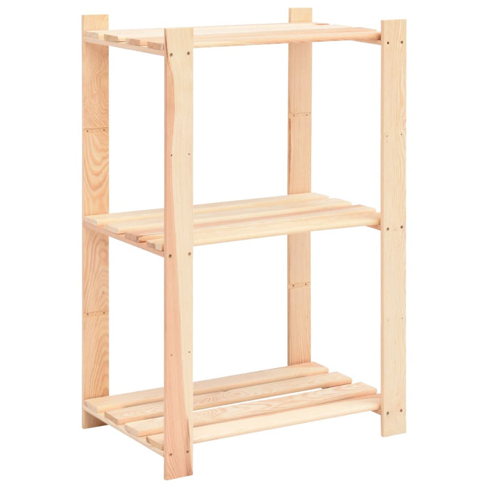 Raft depozitare 3 niveluri, 60x38x90 cm lemn masiv pin, 150 kg - WALTI WALTI