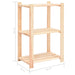 Raft depozitare 3 niveluri, 60x38x90 cm lemn masiv pin, 150 kg - WALTI WALTI