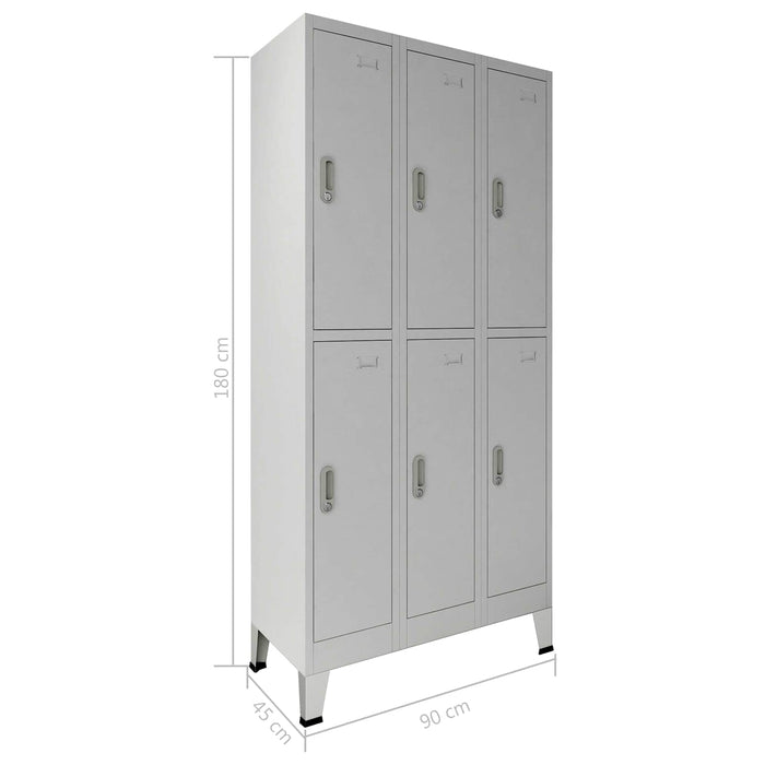 Dulap de locker Gri 45 x 90 x 180 cm - WALTI WALTI