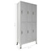 Dulap de locker Gri 45 x 90 x 180 cm - WALTI WALTI