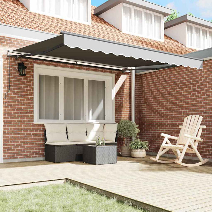 Cadru de copertină Manual Antracit 3,5 x 2,5 m Aluminiu WALTI