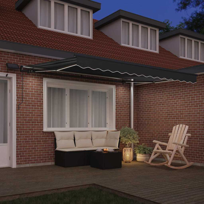 Cadru de copertină cu Manual Antracit 3 x 2,5 m Aluminiu WALTI
