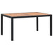 Set mobilier de exterior 7 piese negru poliratan lemn de acacia - WALTI WALTI