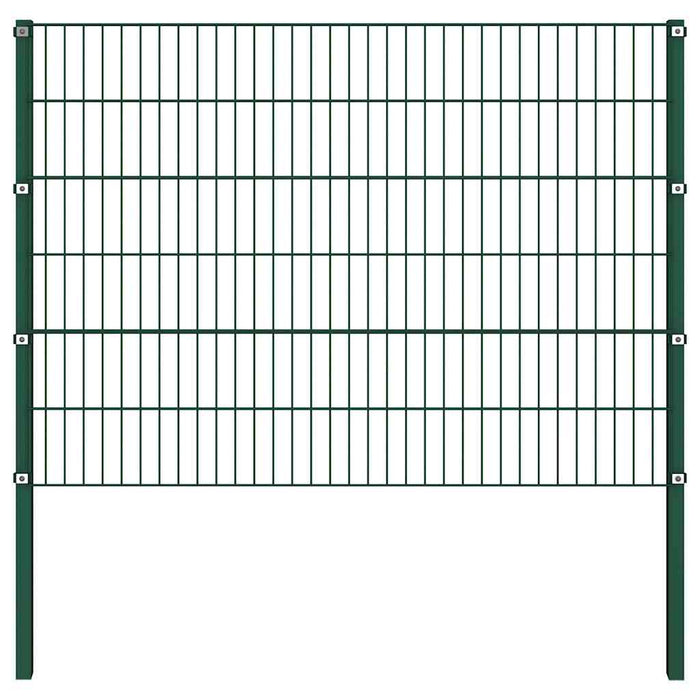Panou de gard cu stâlpi din fier, verde, 522x120 cm WALTI