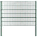 Panou de gard cu stâlpi din fier, verde, 694,5x120 cm - WALTI WALTI