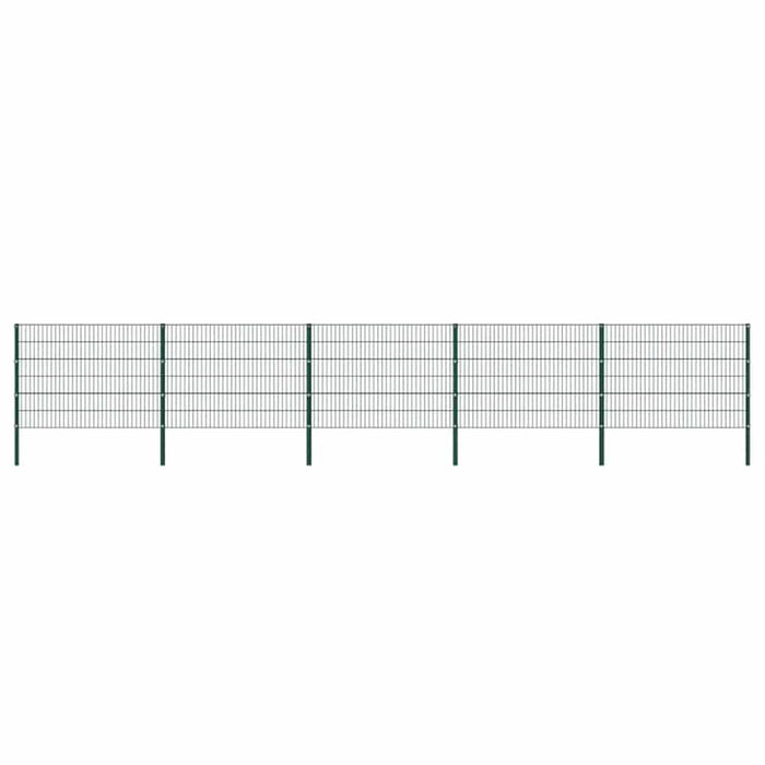 Panou de gard cu stâlpi din fier, verde, 867x120 cm WALTI