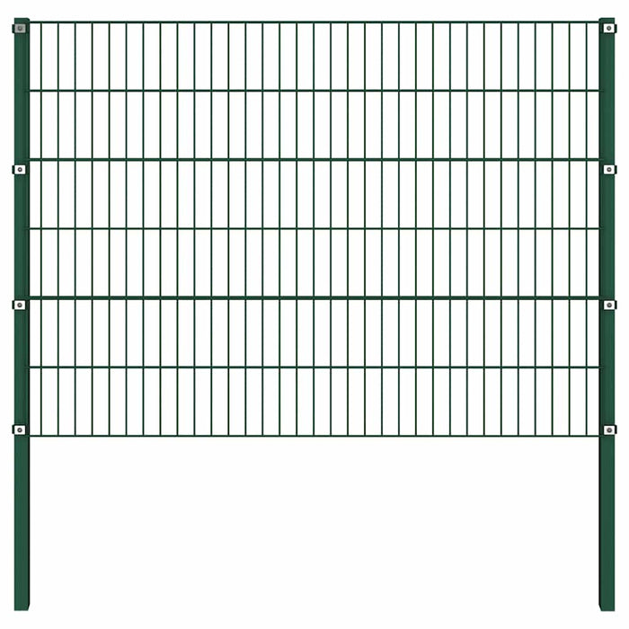 Panou de gard cu stâlpi din fier, verde, 867x120 cm WALTI
