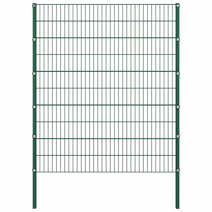 Panou de gard cu stâlpi din fier, verde, 349x200 cm WALTI