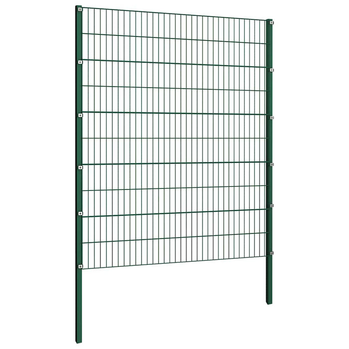 Panou de gard cu stâlpi din fier, verde, 694,5x200 cm WALTI