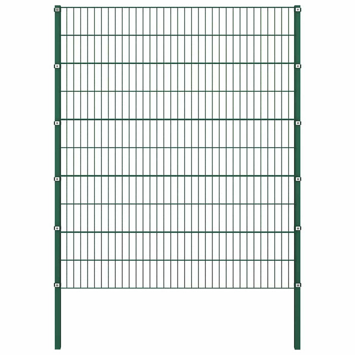 Panou de gard cu stâlpi din fier, verde, 1212x200 cm WALTI
