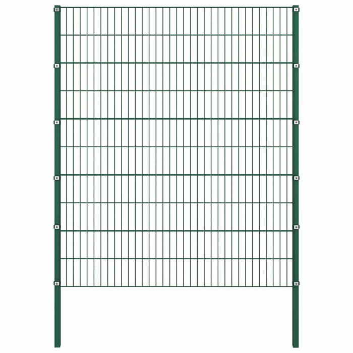 Panou de gard cu stâlpi din fier, verde, 1730x200 cm WALTI