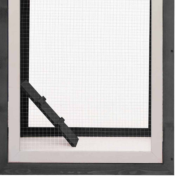 Coteț de păsări, gri, 170 x 81 x 110 cm, lemn masiv pin & brad - WALTI WALTI