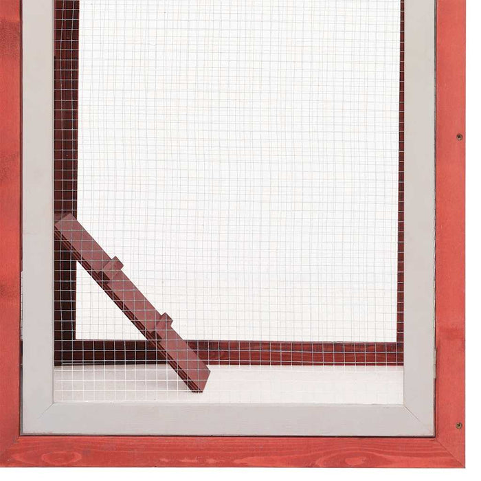 Coteț de păsări, roșu, 170 x 81 x 110 cm, lemn masiv pin & brad - WALTI WALTI