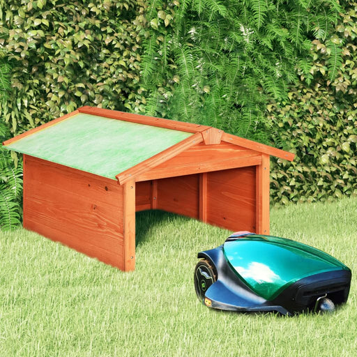 Garaj mașină de tuns iarba robot, 72x87x50 cm, lemn masiv brad - WALTI WALTI