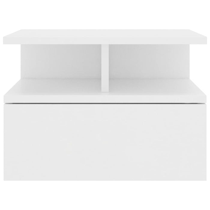 Noptiere suspendate, 2 buc., alb, 40x31x27 cm, lemn prelucrat - WALTI WALTI